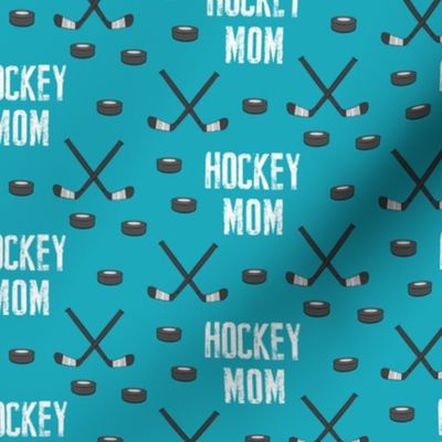 hockey mom - teal - LAD20