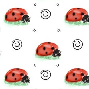Ladybug Basic Half-Drop Repeat