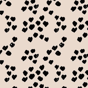 Messy animal print abstract minimal spots and dots design cheetah dalmatian print boho nursery beige black