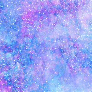 Purple pastel watercolor galaxy