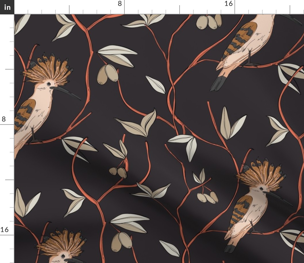 Hoopoe  bird pattern 