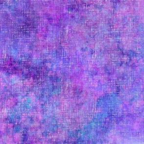 Purple blue watercolor galaxy with linnen structure