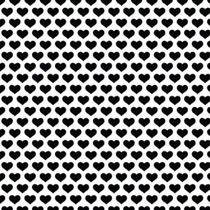 Classic Heart Pattern in Black & White (Mini Scale)