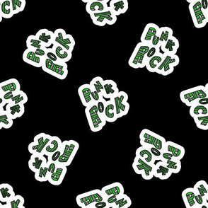 Cute punk rock text background pattern.