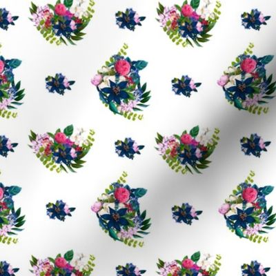 FLORAL TROPICAL BREASTS with blue florals