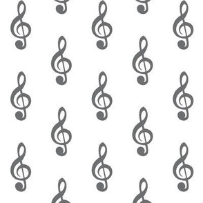 charcoal treble clef pattern