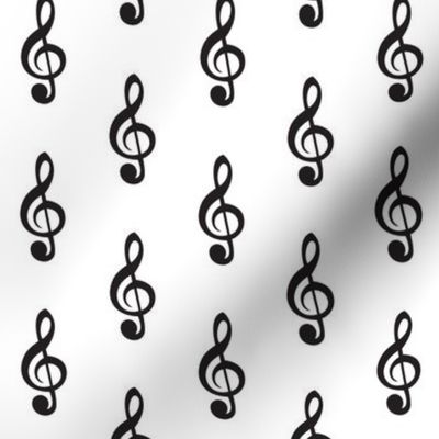 black treble clef pattern