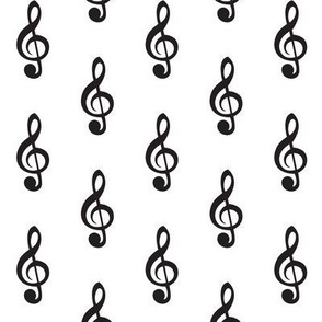 black treble clef pattern