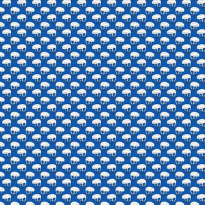 Hockey Helmet Pattern on Blue - smaller