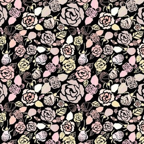 Roses and Rosés Bed of Roses Black Tiny