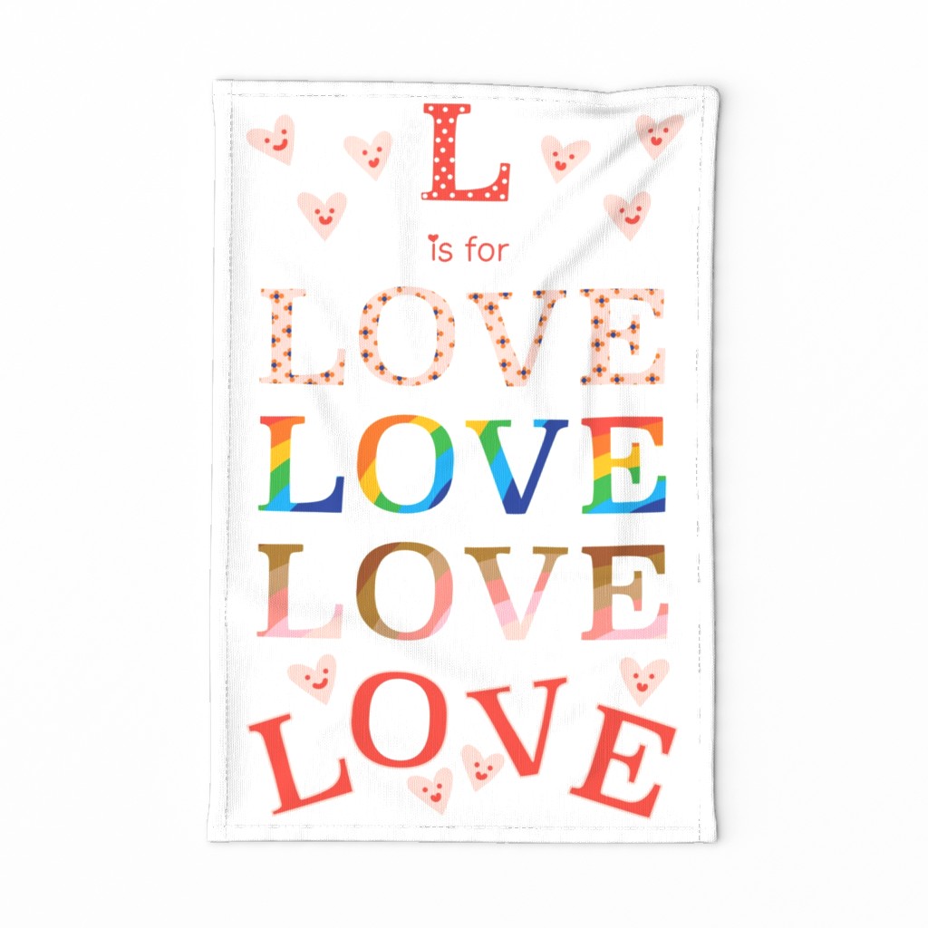 L is for Love teatowel by ©Solvejg