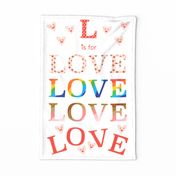 L is for Love teatowel by ©Solvejg