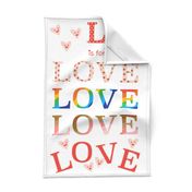 L is for Love teatowel by ©Solvejg