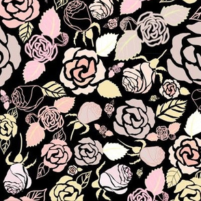 Roses and Rosés Bed of Roses Black Small
