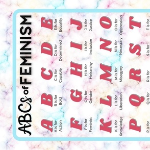 ABCs of Feminism- Tea Towel