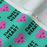 (3/4" scale) sweet heart - valentines- teal C20BS