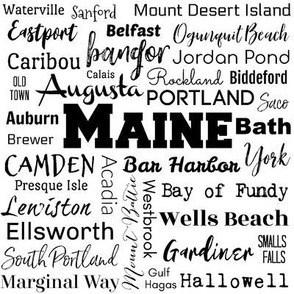 Cities of Maine, white