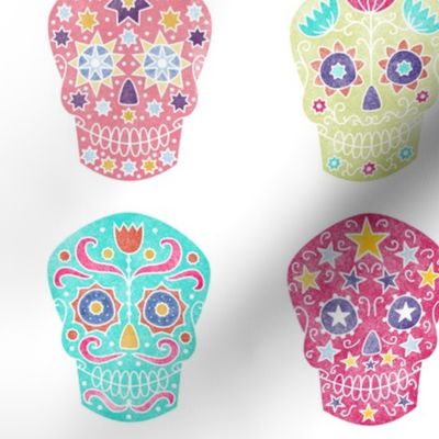 Watercolor Sugar Skulls