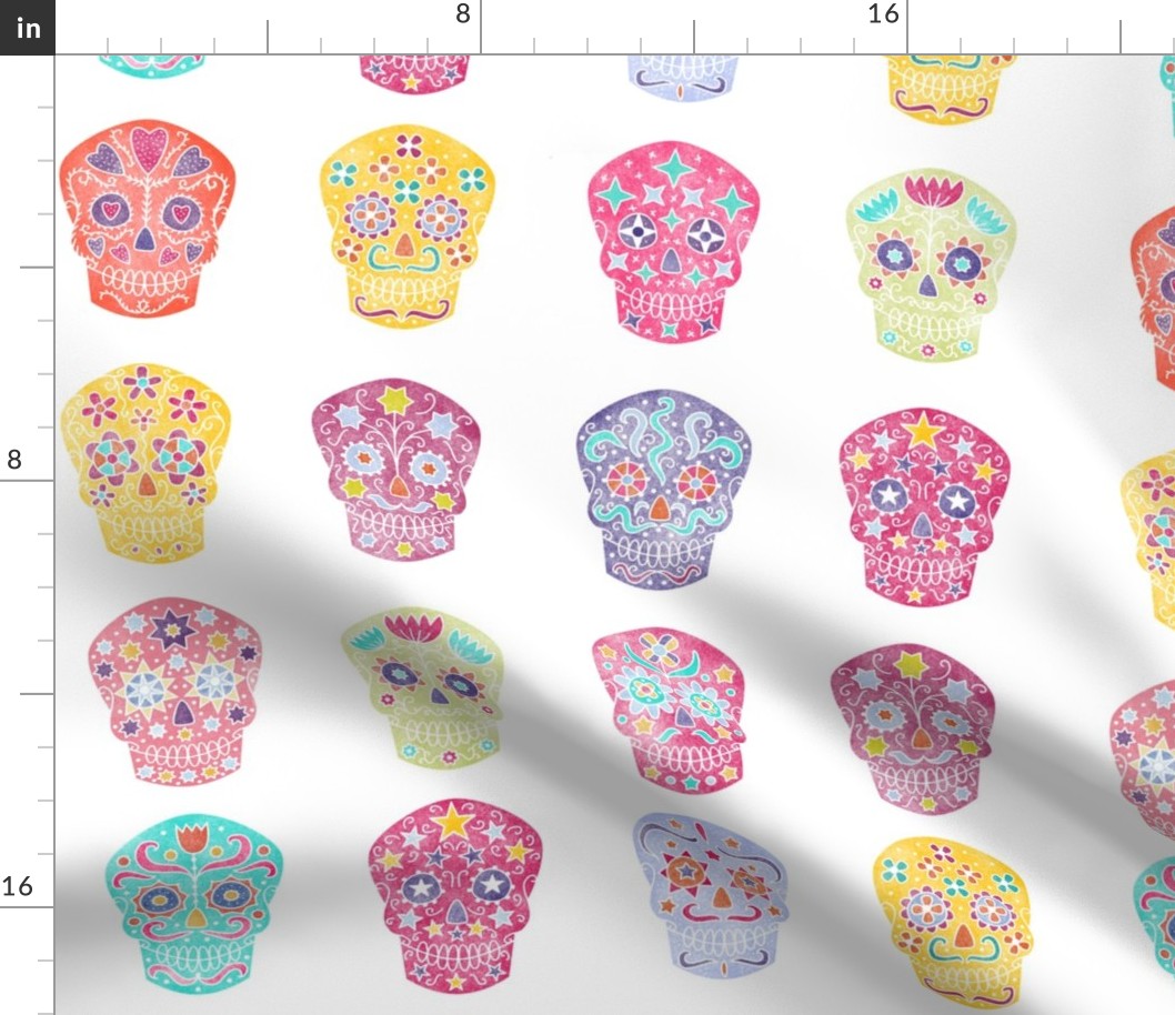 Watercolor Sugar Skulls