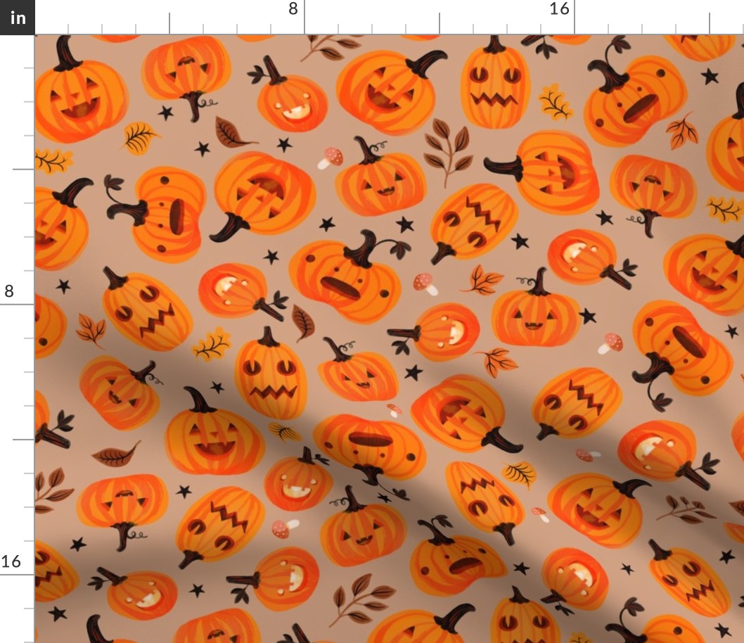 Halloween - Pumpkin Toss-Beige