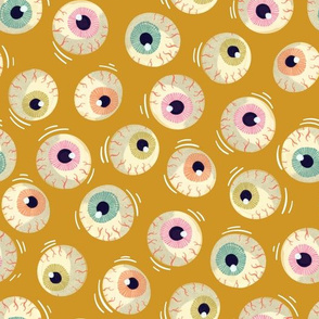 Halloween - Jiggling Eyeballs-Ochre