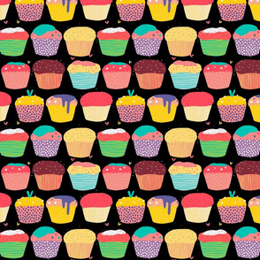 Cupcakes on black small
