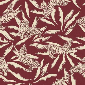 Tigers in the Jungle / Marsala Mood - Small