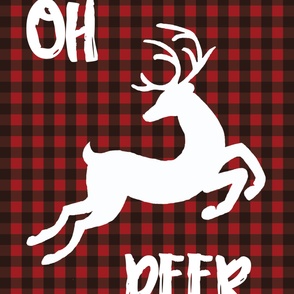 54x72" Oh deer buffalo plaid