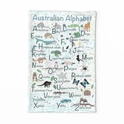 Australian Alphabet. Tea towel