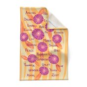 Art Deco Positivity, Tea Towel