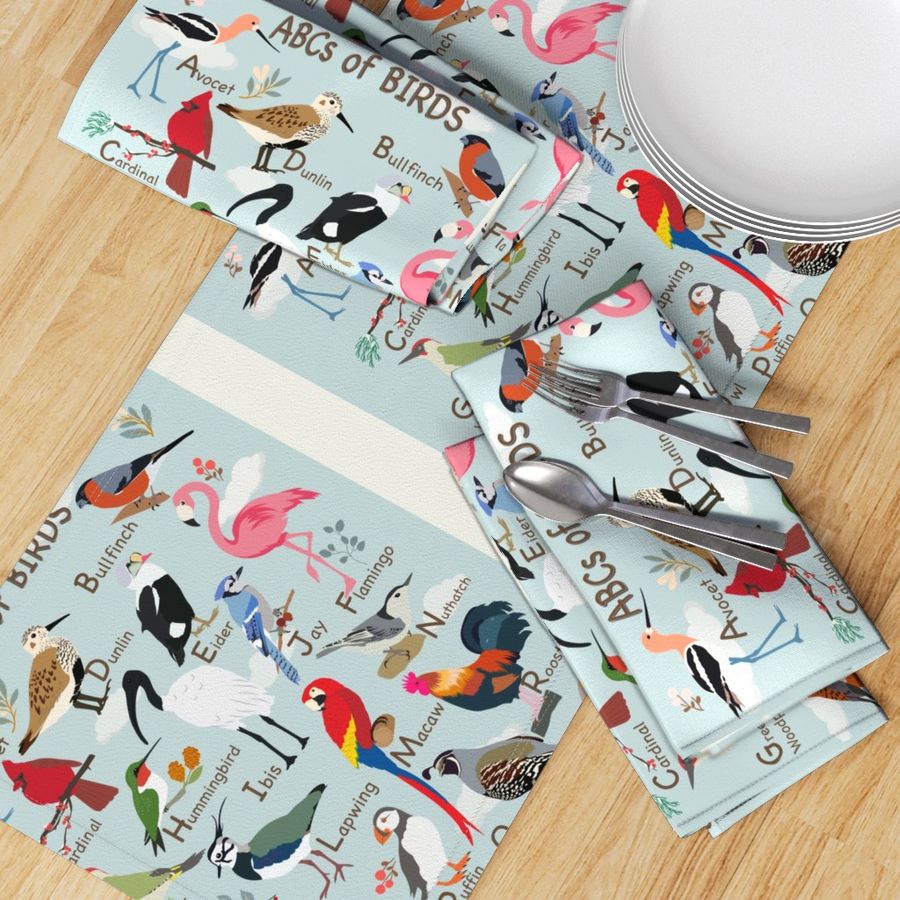 ABCs of Birds for Tea towels