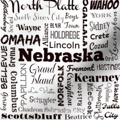 Nebraska cities, white