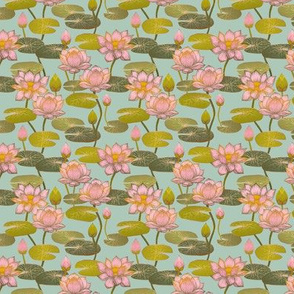 Lotus Blossoms {Duck Egg} micro