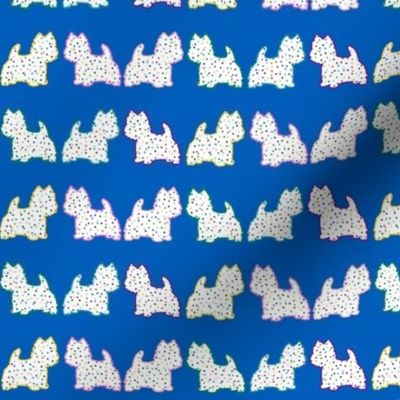 polka dot animal cookie Westie dog fabric