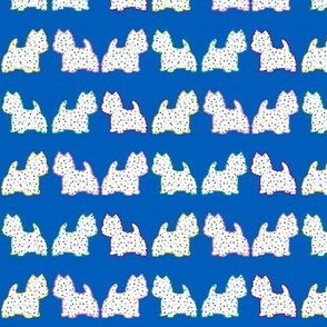 polka dot animal cookie Westie dog fabric