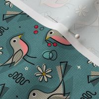 Happy Robins! - Pink/Blue - Spring/Summer Smaller Scale