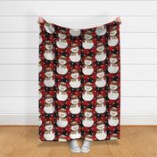 Vintage Snowman on Red Plaid large scale