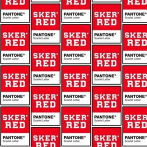 Sker' red - Nebraska fabric - Go Big Red