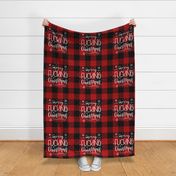 Merry Fucking Christmas on Red Plaid 18 inch Square sham