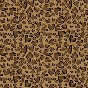 Leopard Hearts Fabric, Wallpaper and Home Decor