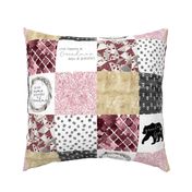 Grandma//Burgandy&Gold - Wholecloth Cheater Quilt