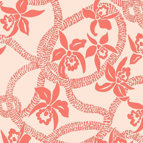 Ilima Lei and Orchid -coral beige