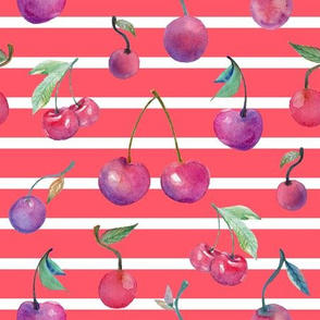 Cherries Kiss Stripes