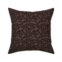 Little animal print texture reptile spots and bubbles chocolate brown