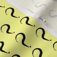 Question Marks of Black on Sunbeam Yellow - Extra Small Scale