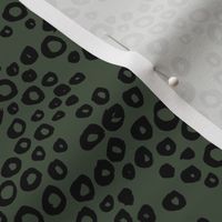 Little animal print texture reptile spots and bubbles cameo green