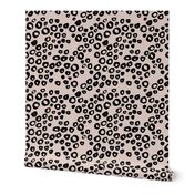 Little animal print texture reptile spots and bubbles off white black
