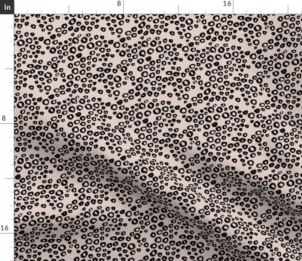 Little animal print texture reptile spots and bubbles off white black