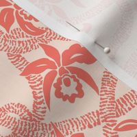 small Ilima Lei and Orchid-peach and beige