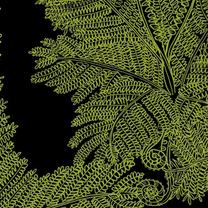 HAPU'U FERN LARGE black and green